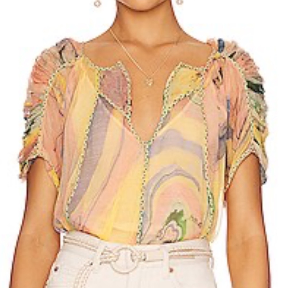 Multicolor Sheer Women's Top